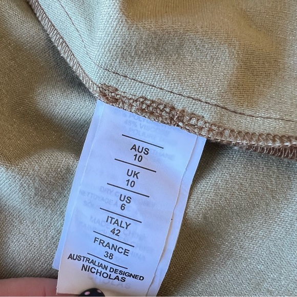 NICHOLAS Aretha Dark Tan Vegan Leather Shacket - Size 6 OVERSIZED- EUC - Picture 9 of 11